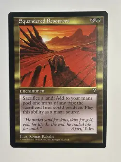 MTG Squandered Resources - Visions (1996) -NM - Image 1