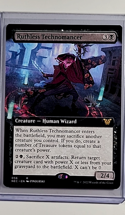 2022 MTG Magic The Gathering NEC Kamigawa Neon Dynasty #56 Ruthless Technomancer - Image 1