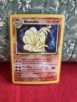 Ninetales 12/102 Holo Rare Unlimited Base Set Pokemon Card Tcg MP - Image 1