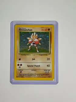 Hitmonchan 7/102 Base Set Holo Rare Pokemon Card – Moderately Played (MP) - Image 1