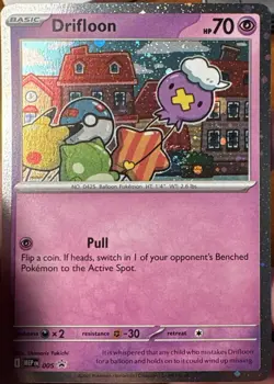 Drifloon - Swirl Cosmos Holo ME: Mega Evolution Promo 005 Pokemon Near Mint - Image 1
