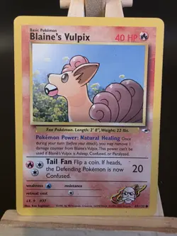 Pokemon TCG Blaine's Vulpix Gym Heroes 65/132 Regular LP - Image 1