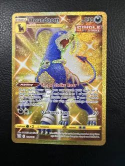 Pokemon TCG Houndoom Card 179/163 Battle Styles Gold Secret Rare - Image 1