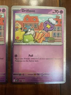 Pokemon Drifloon Mega Evolution Blister Promo Cosmo Holo Lot of 2 NM/M! - Image 4