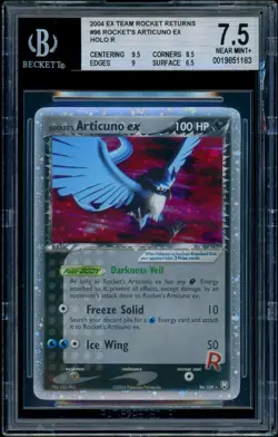 Pokemon EX TEAM ROCKET RETURNS - #96/109 Rocket's Articuno ex - ENG - BGS 7.5 - Image 1