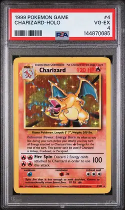 Charizard Holo 4/102 Game Pokemon PSA 4 - Image 1