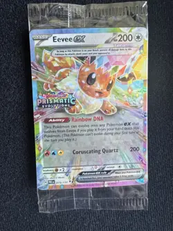 Sealed Pokemon Eevee ex Prismatic Evolutions Stamp Promo Holo 075/131 English - Image 1
