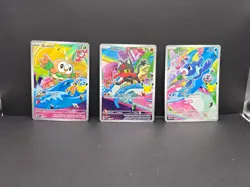 Rowlet Litten Popplio First Partner Illustration Set Pokemon 043 044 045 - Image 1