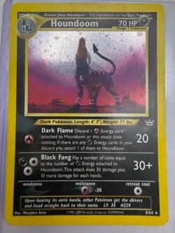 Houndoom Neo Revelation Holo 8/64 WotC Pokemon Card (MP) - Image 1