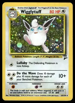 Wigglytuff 19/130 Holo Rare Base Set 2 Pokemon English - Image 1