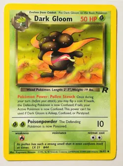 Dark Gloom #36/82 Uncommon Team Rocket Pokemon Unlimited Card SEE DESCRIPTION - Image 1