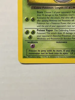 Dark Arbok 19/82 Team Rocket Pokemon TCG Non-Holo Rare Card LP SEE DESCRIPTION - Image 5