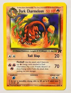 Dark Charmeleon Team Rocket 32/82 Uncommon WOTC Pokemon Card LP SEE DESCRIPTION - Image 1