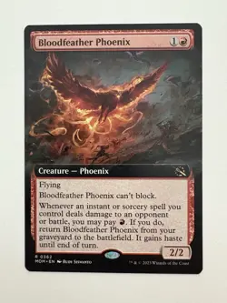 Bloodfeather Phoenix Borderless MTG Magic the Gathering Card NM Near Mint MOM - Image 1