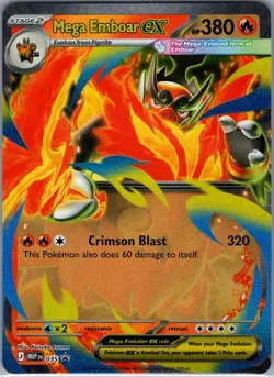 Mega Emboar ex 035 Mega Evolution Promo - Pokemon Card - NM - Image 1