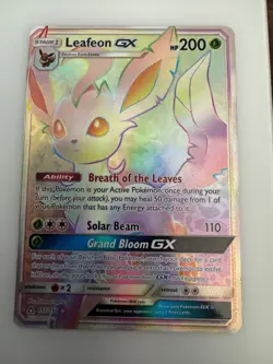 Leafeon GX 157/156 - Rainbow Rare - Pokemon Card (Ultra Prism) - Image 1