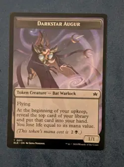 MTG Bloomburrow Token DARKSTAR AUGUR #11 NM - Image 1