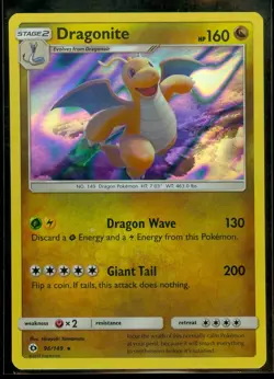 Pokemon DRAGONITE 96/149 - Sun & Moon RARE HOLO - MINT - Image 1