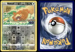 Bidoof 059/078 Common Pokemon GO Pokemon Reverse Holo Near Mint - Image 1
