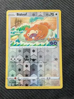 Bidoof 059/078 Common Pokemon GO Pokemon Reverse Holo Near Mint - Image 1