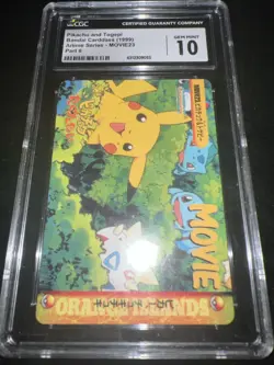 CGC 10 Pokemon Pikachu and Togepi Movie23 Bandai Carddass Anime Series 6 - Image 1
