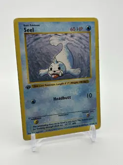 Seel 41/102 1st Edition Shadowless Base Set Vintage 1999 Pokemon Rough Shape - Image 1
