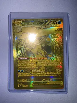 Pokemon TCG Mega Greninja EX 122/086 Gold Mega Hyper Rare Chaos Rising CRI - Image 1