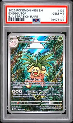 2025 POKEMON MEG EN-MEGA EVOLUTION ILLUSTRATION RARE #135 EXEGGUTOR PSA 10 - Image 1