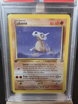 Pokemon TCG Cubone Jungle Card 50/64 1st Edition Common PSA 9 MINT - Image 2