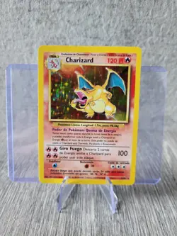 Pokemon 1999 SPANISH Charizard Base Set Rare Holo 4/102 PSA WORTHY Near Mint - Image 1