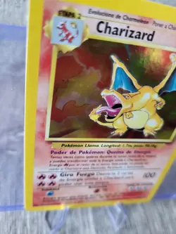 Pokemon 1999 SPANISH Charizard Base Set Rare Holo 4/102 PSA WORTHY Near Mint - Image 4