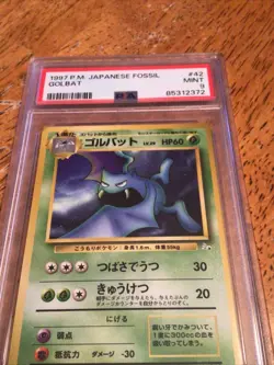 1997 Pokemon Japanese Fossil Golbat #42 PSA Mint 9! Vintage Pokemon! - Image 1