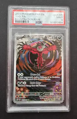 *PSA 9* Yveltal 205/182 - Paradox Rift - Illustration Rare - Mint Pokemon Card - Image 1