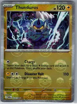 Thundurus (Poke Ball) 033/086 SV: Black Bolt - Pokemon Card - NM - Image 1