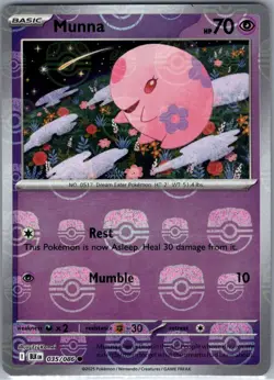 Munna Master Ball 035/086 SV: Black Bolt - Pokemon Card - NM - Image 1