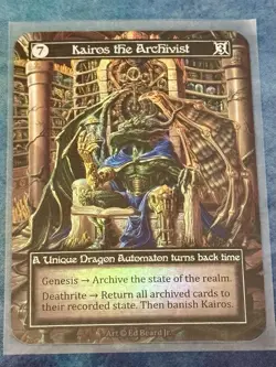 Sorcery: Contested Realm - Dragonlord - Kairos The Archivist Unique Foil - Image 1