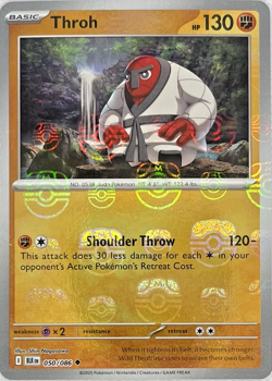 Pokemon TCG Black Bolt: Throh (Masterball Reverse Holo) #050/086 - Near Mint - Image 2