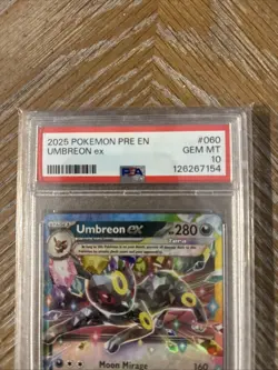 2025 Pokemon PRE EN Umbreon EX #060 PSA 10 - Image 2