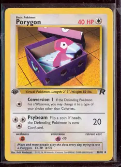 Pokemon PORYGON 48/82 - 1st Edition Team Rocket - - NEAR MINT/MINT - Image 1