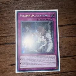 Yugioh BLZD-EN079 - Solemn Accusation - Secret Rare - Image 1