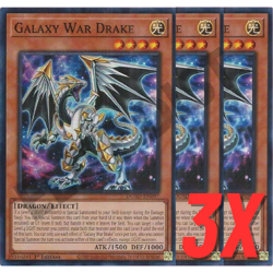 Yugioh Galaxy War Drake (DUAD-EN097) 1st Ed SUPER RARE HOLO (NEAR MINT) (3X) - Image 1