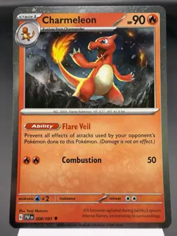 Charmeleon 008/091 - Cosmos Holo Promo - Paldean Fates Pokemon Card MINT - Image 1
