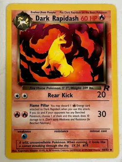 DARK RAPIDASH - Team Rocket - 44/82 - Uncommon - Pokemon Card - Unlimited -LP - Image 1