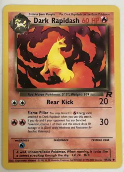 DARK RAPIDASH - Team Rocket - 44/82 - Uncommon - Pokemon Card - Unlimited -LP - Image 2