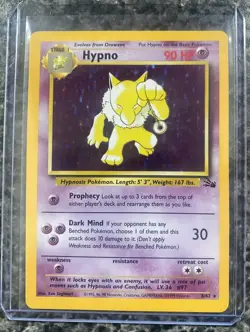 1999 Pokemon TCG Hypno 8/62 Fossil Set Holo Rare Card Vintage NM - Image 4