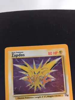 LP Pokemon TCG - Zapdos - 15/62 - Fossil - Holo card - Image 4
