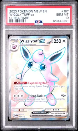PSA 10 Wigglytuff ex 151 Full Art 187/165 GEM MINT Graded Pokemon Card - Image 1