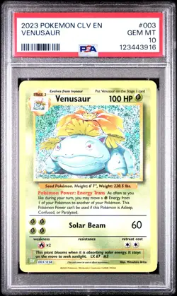PSA 10 Venusaur Classic Collection CLV 003/034 GEM MINT Graded Pokemon Card - Image 1