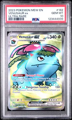PSA 10 Venusaur ex 151 Full Art 182/165 GEM MINT Graded Pokemon Card - Image 1