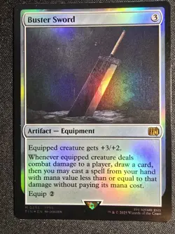 Buster Sword, Magic the Gathering, Lightly Played Foil - Image 1